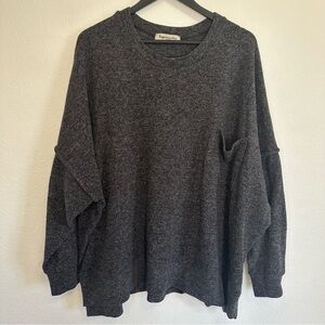Impressions Gray Long Sleeve Sweatshirt with Front Pocket – Size 1X